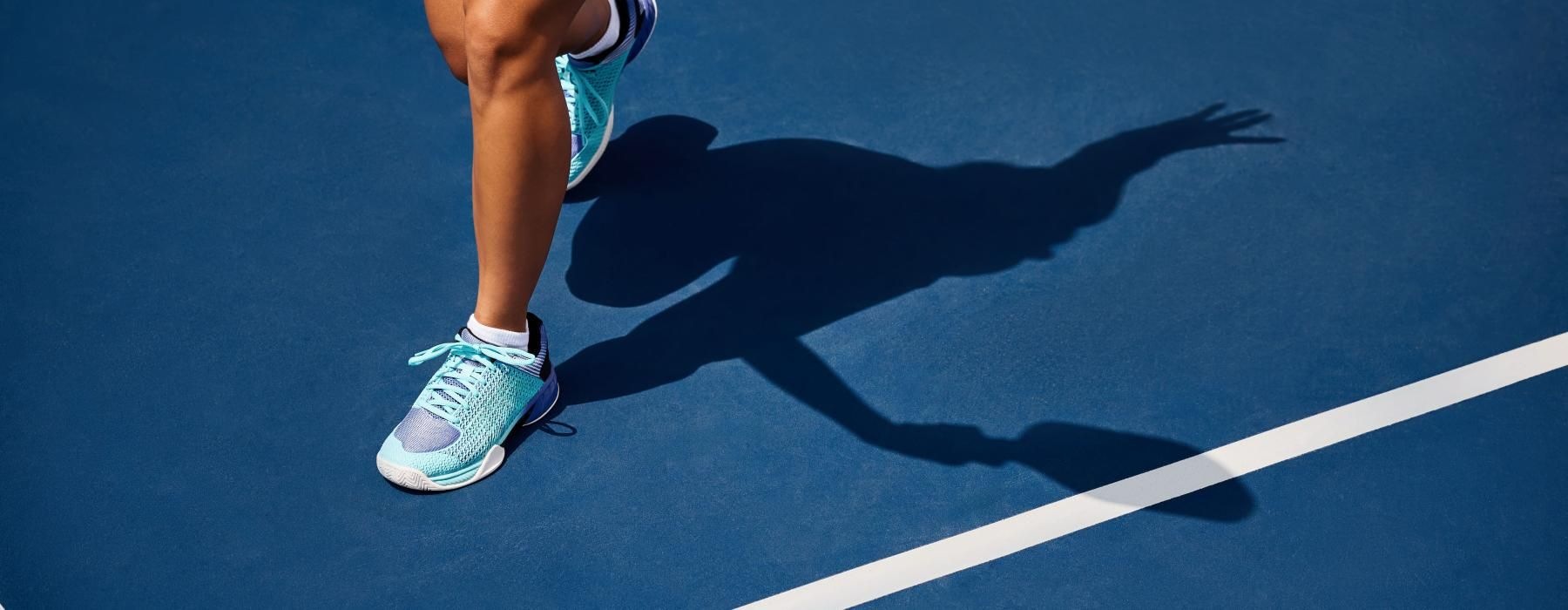 a person running on a track