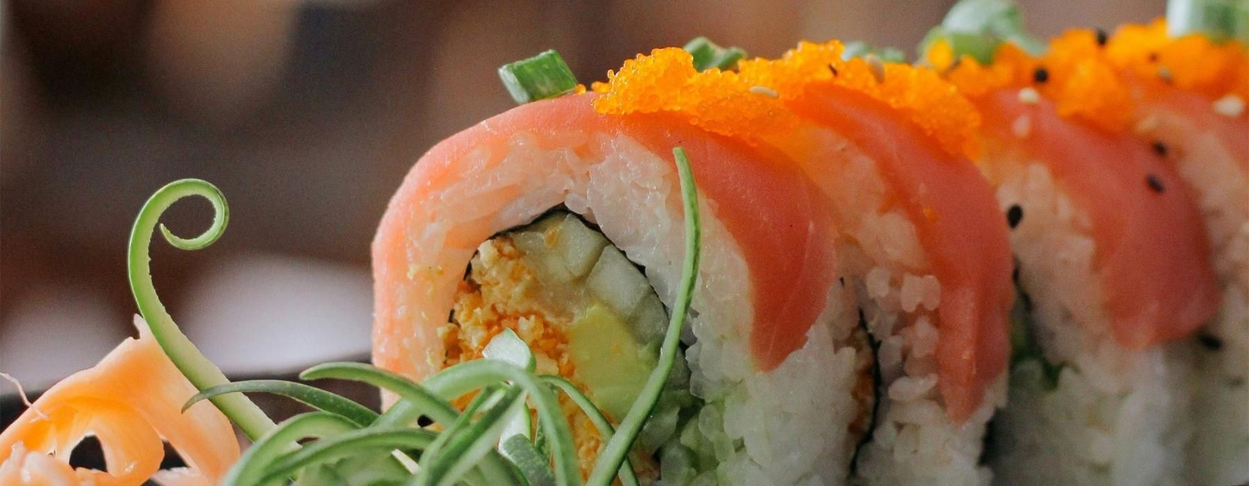 a plate of sushi